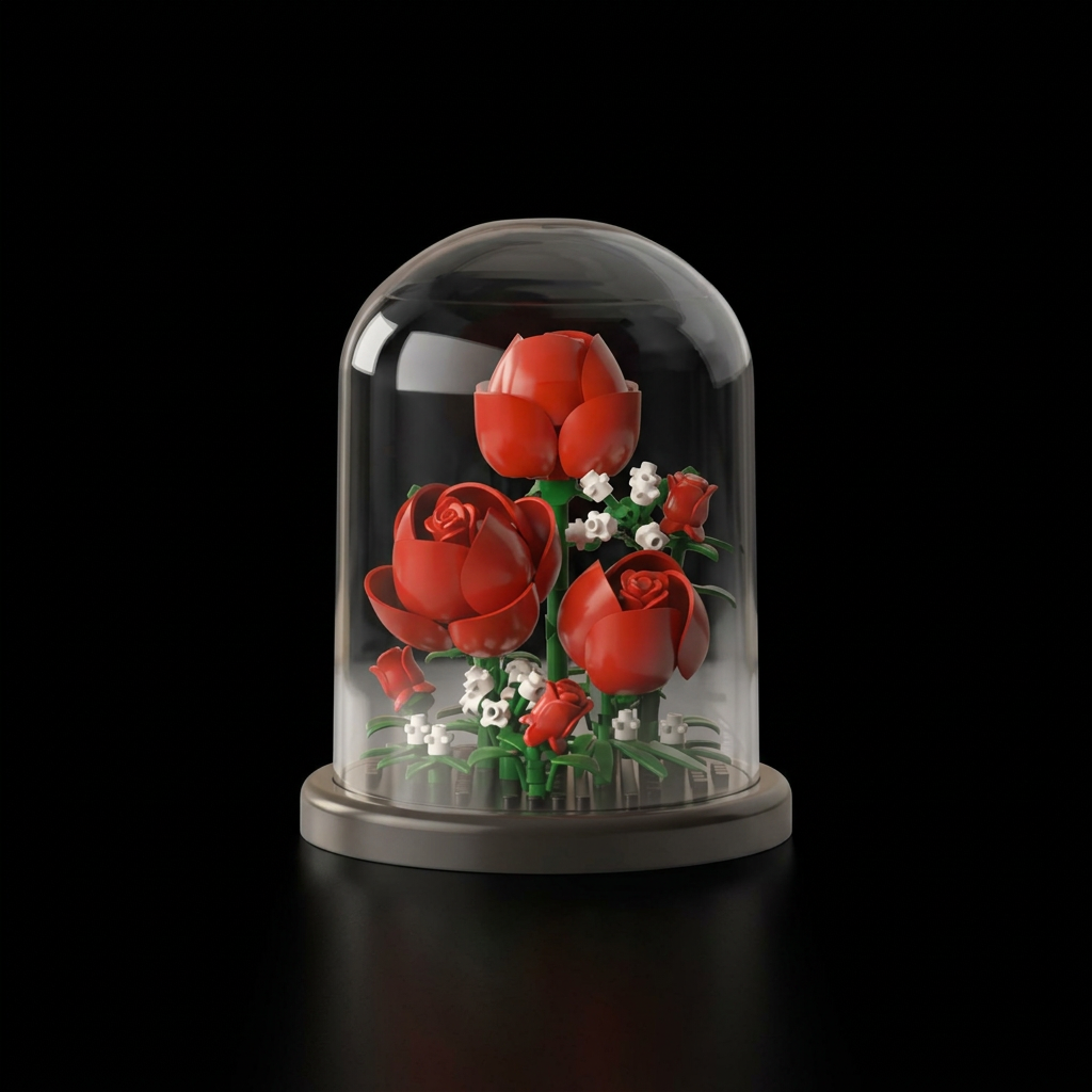 Redoma de Rosas (151 peças)