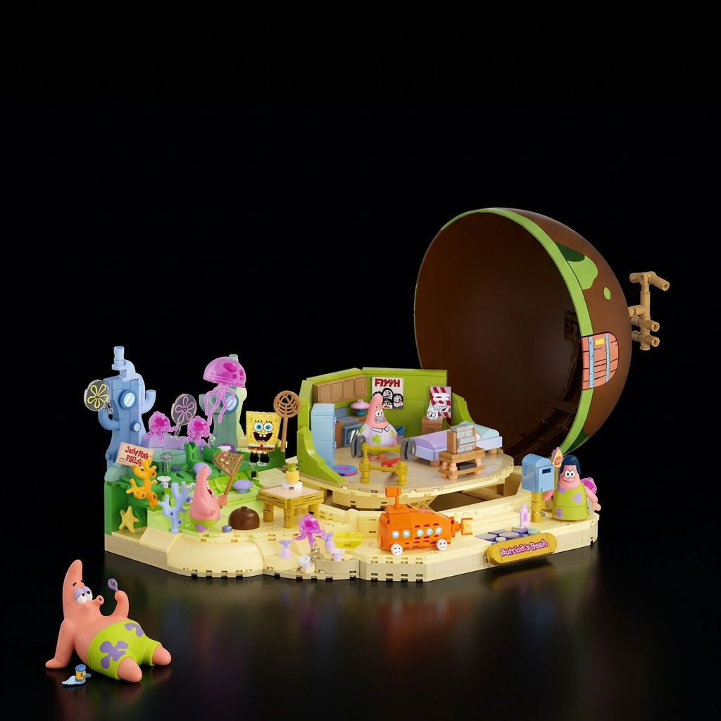 Bob Esponja - Casa de Pedra do Patrick Estrela (1300 peças)