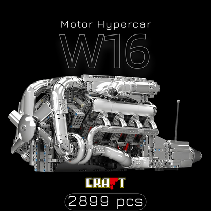 Motor Hypercar com Câmbio W16 (2899 peças)