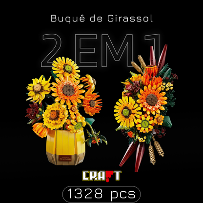 Buquê de Girassol 2 em 1 (1328 peças)