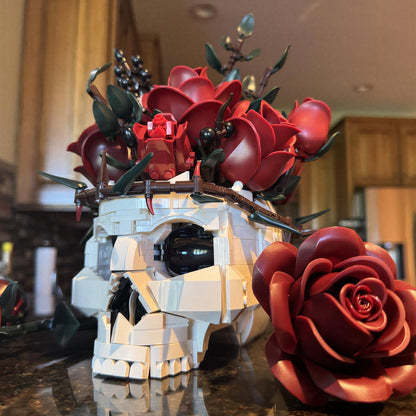 Caveira Gótica e Rosas (1079 peças)