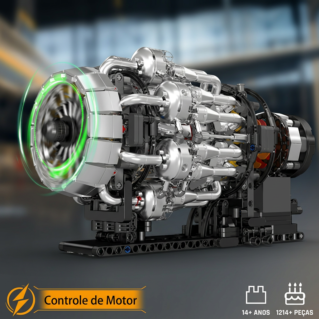 Motor Turbojato Mecânico (1214 peças)