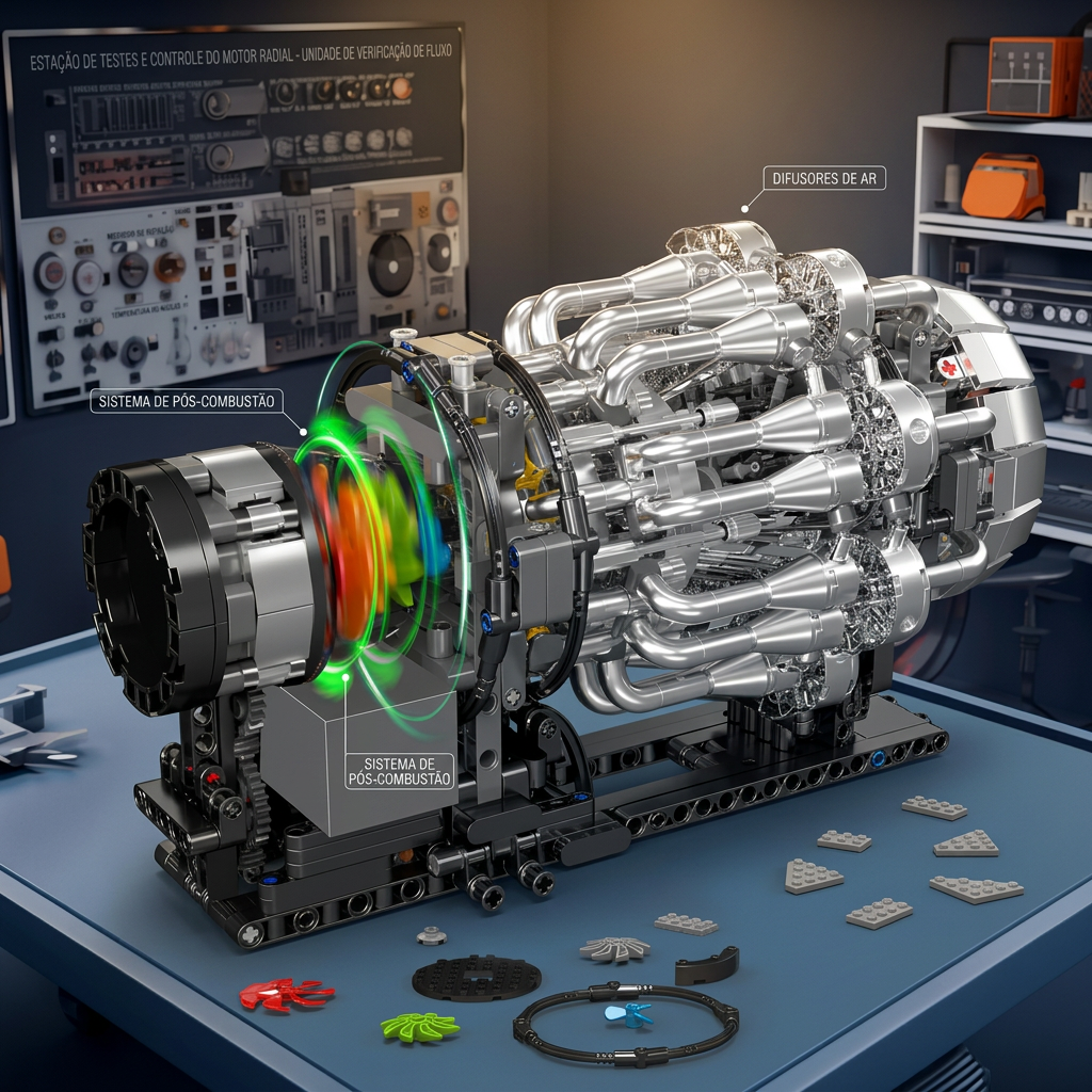 Motor Turbojato Mecânico (1214 peças)