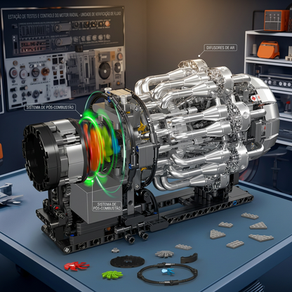 Motor Turbojato Mecânico (1214 peças)