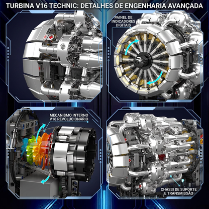 Motor Turbojato Mecânico (1214 peças)