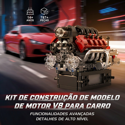 Motor com Transmissão V8 (787 peças)