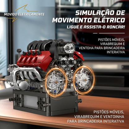 Motor com Transmissão V8 (787 peças)