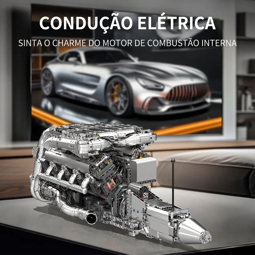 Motor Hypercar com Câmbio W16 (2899 peças)