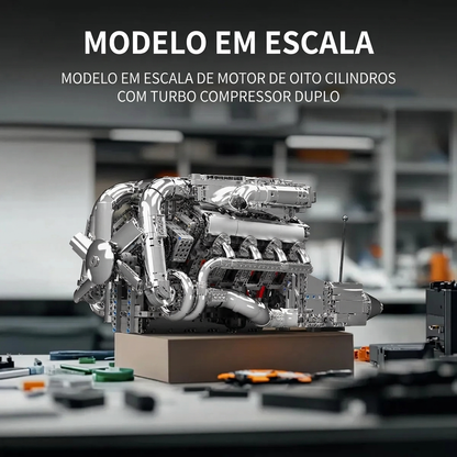 Motor Hypercar com Câmbio W16 (2899 peças)
