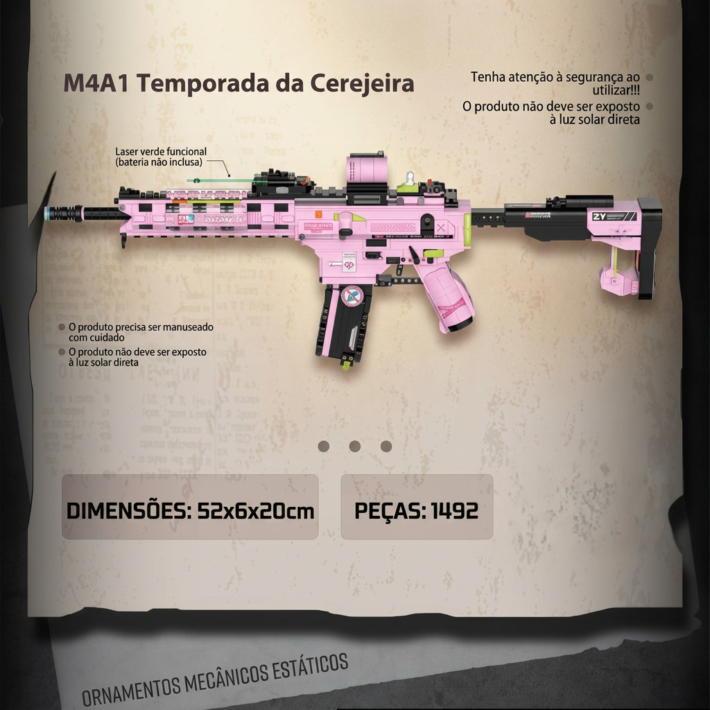 M4A1 Saccharine (1492 peças)