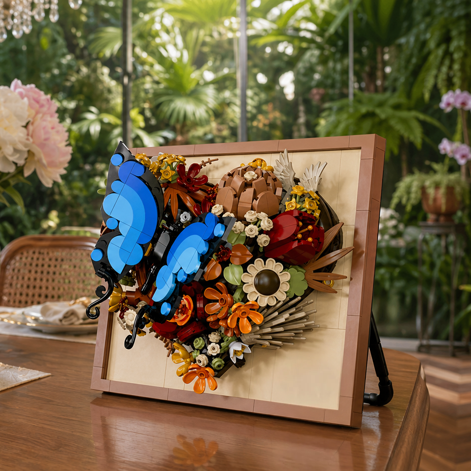 Moldura Floral 3D - Borboleta (765 peças)
