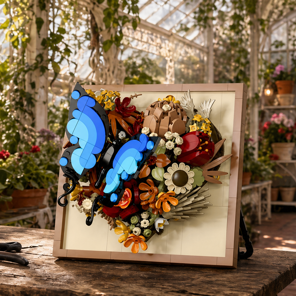 Moldura Floral 3D - Borboleta (765 peças)
