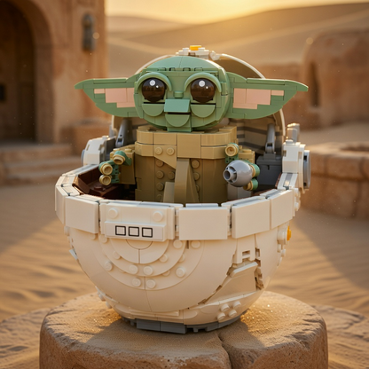 Baby Yoda no Carrinho Flutuante (1048 peças)