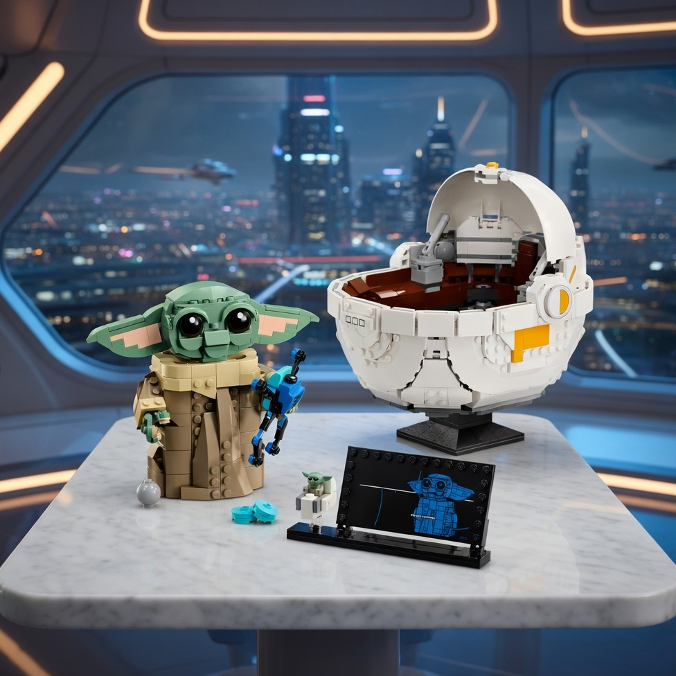 Baby Yoda no Carrinho Flutuante (1048 peças)