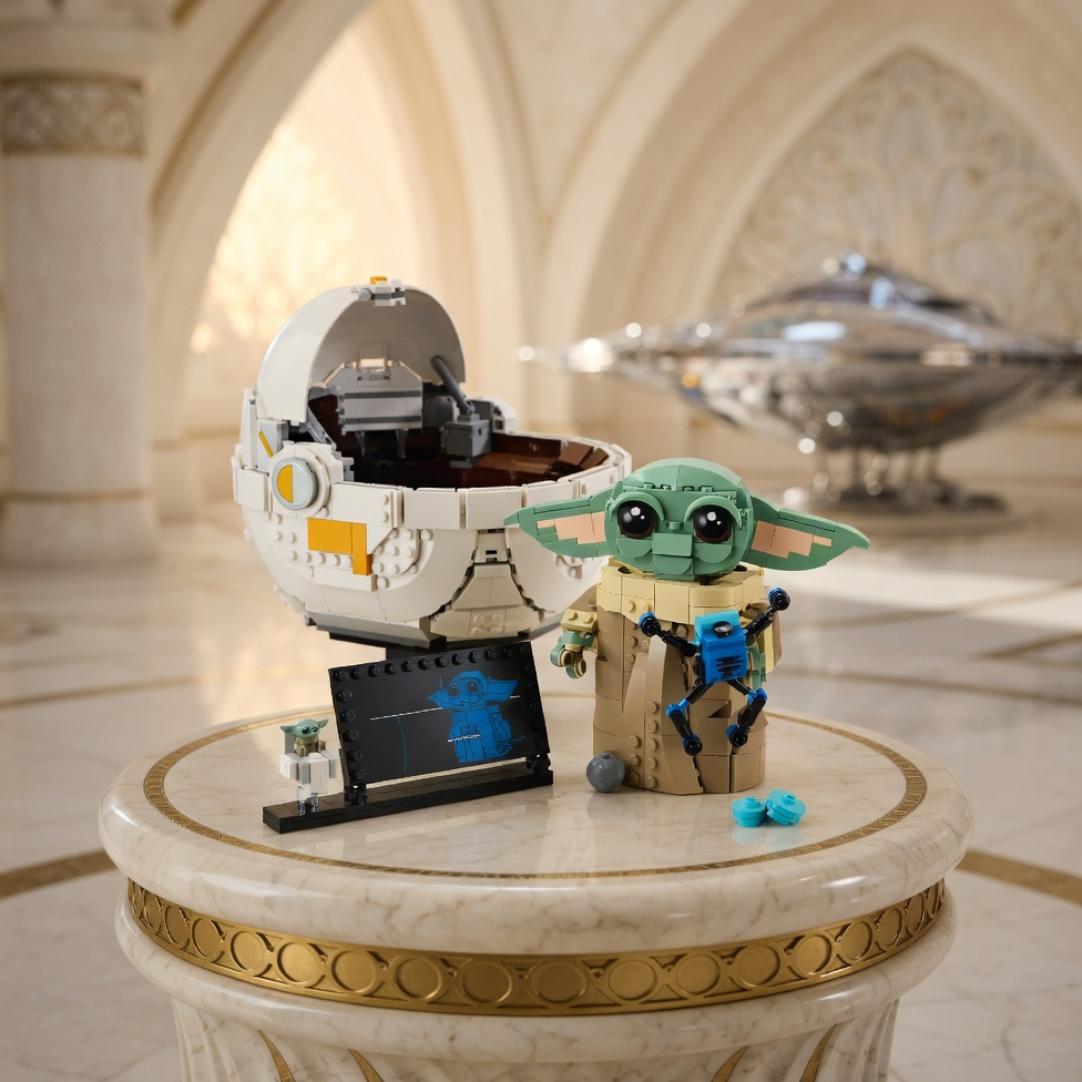 Baby Yoda no Carrinho Flutuante (1048 peças)