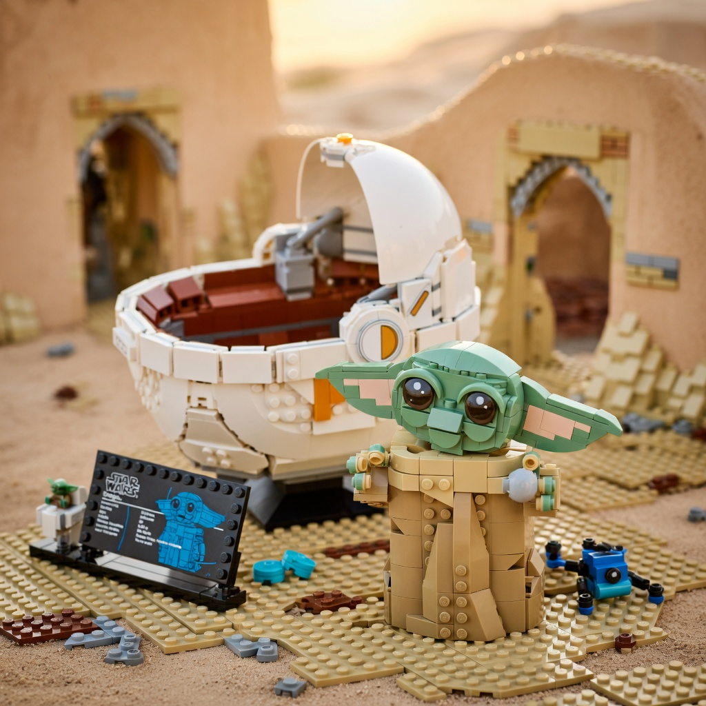Baby Yoda no Carrinho Flutuante (1048 peças)