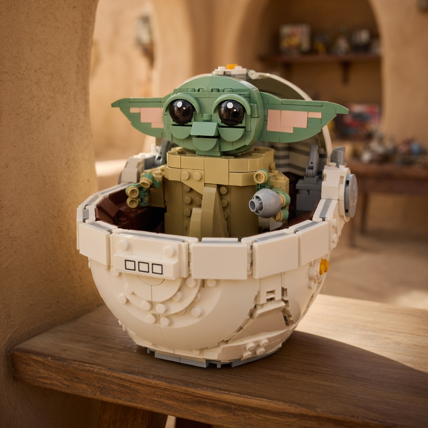 Baby Yoda no Carrinho Flutuante (1048 peças)