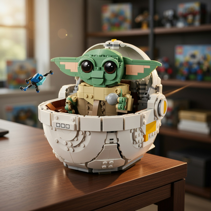 Baby Yoda no Carrinho Flutuante (1048 peças)