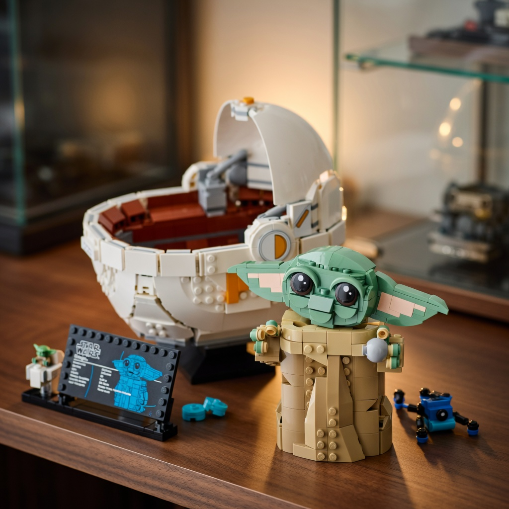 Baby Yoda no Carrinho Flutuante (1048 peças)