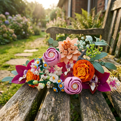 Buquê de Flores Rosa (749 peças)