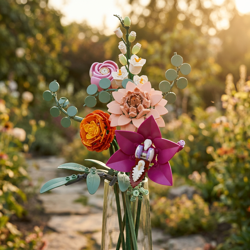 Buquê de Flores Rosa (749 peças)