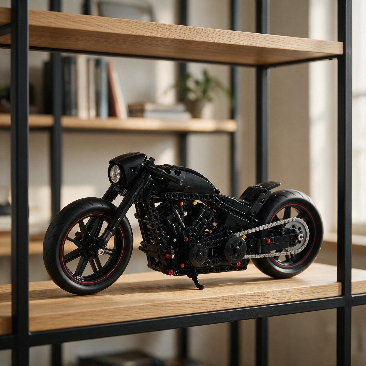 Harley Davidson Black Rod 562 peças em Prateleira de Colecionador