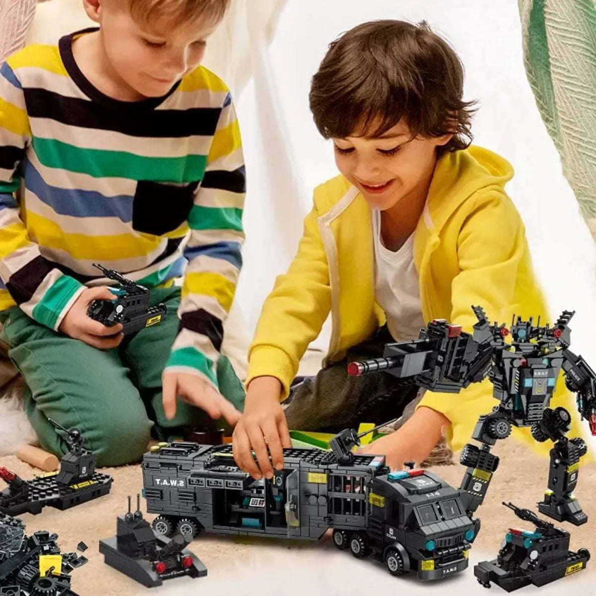 Helicóptero, Transformers e Caminhão (51 Brinquedos em 3) - Brics Craft