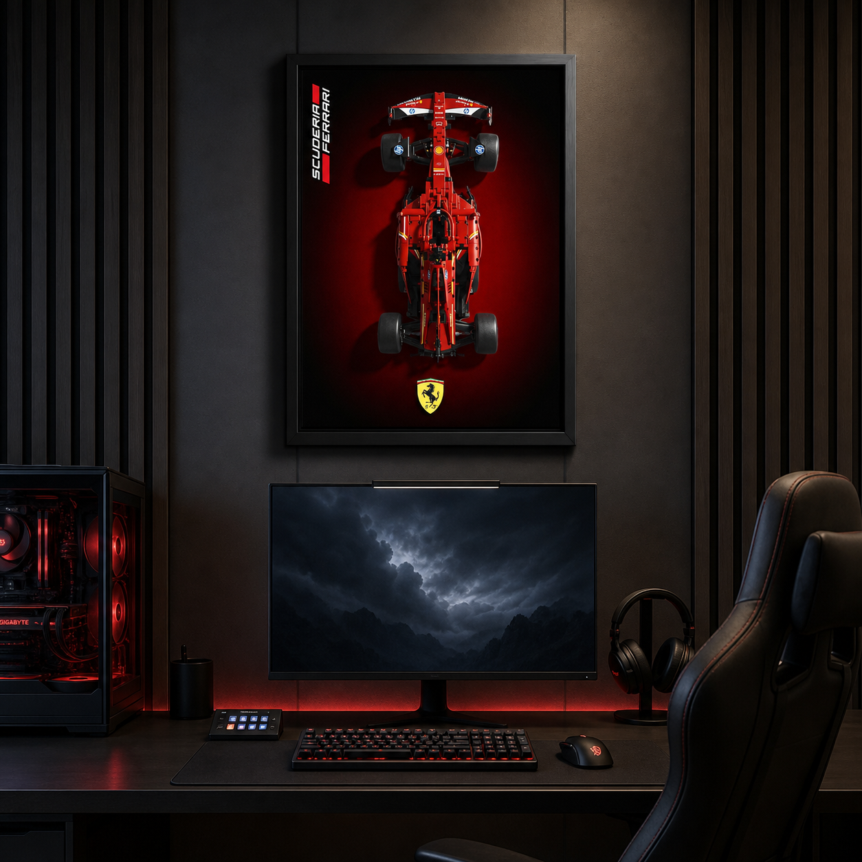 Quadro Fosco para a Fórmula-1 Ferrari SF24 Degrade