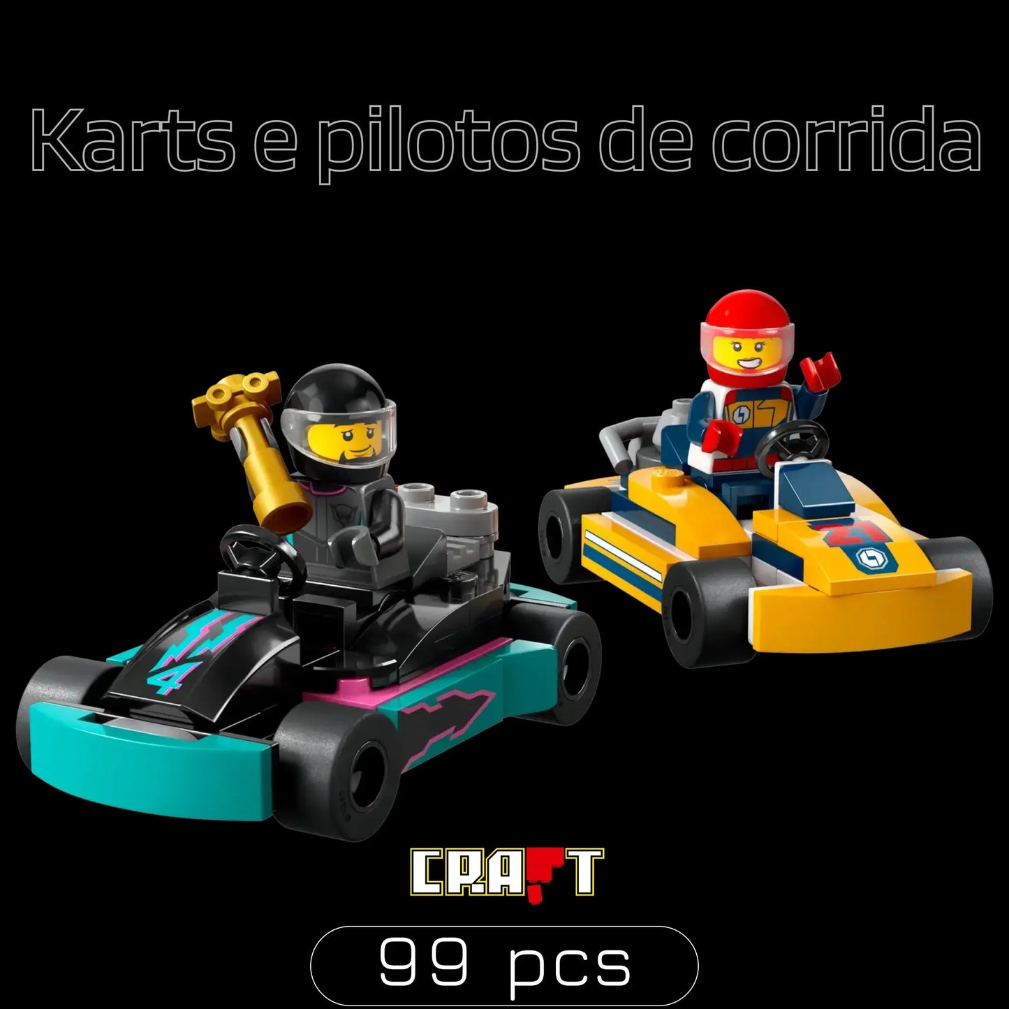 Karts + Pilotos de Corrida (99 pçs) - Brics Craft