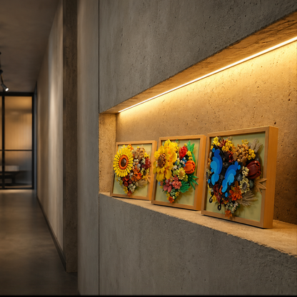 Moldura Floral 3D - Girassol (727 peças)