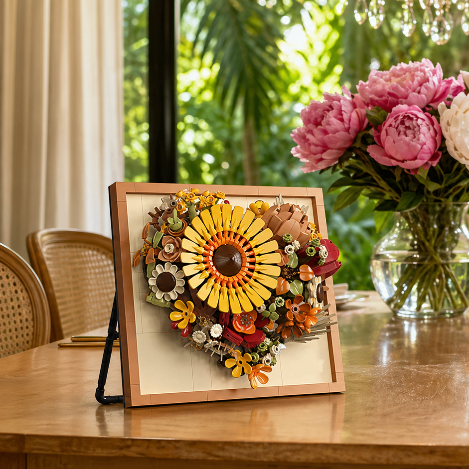 Moldura Floral 3D - Girassol (727 peças)