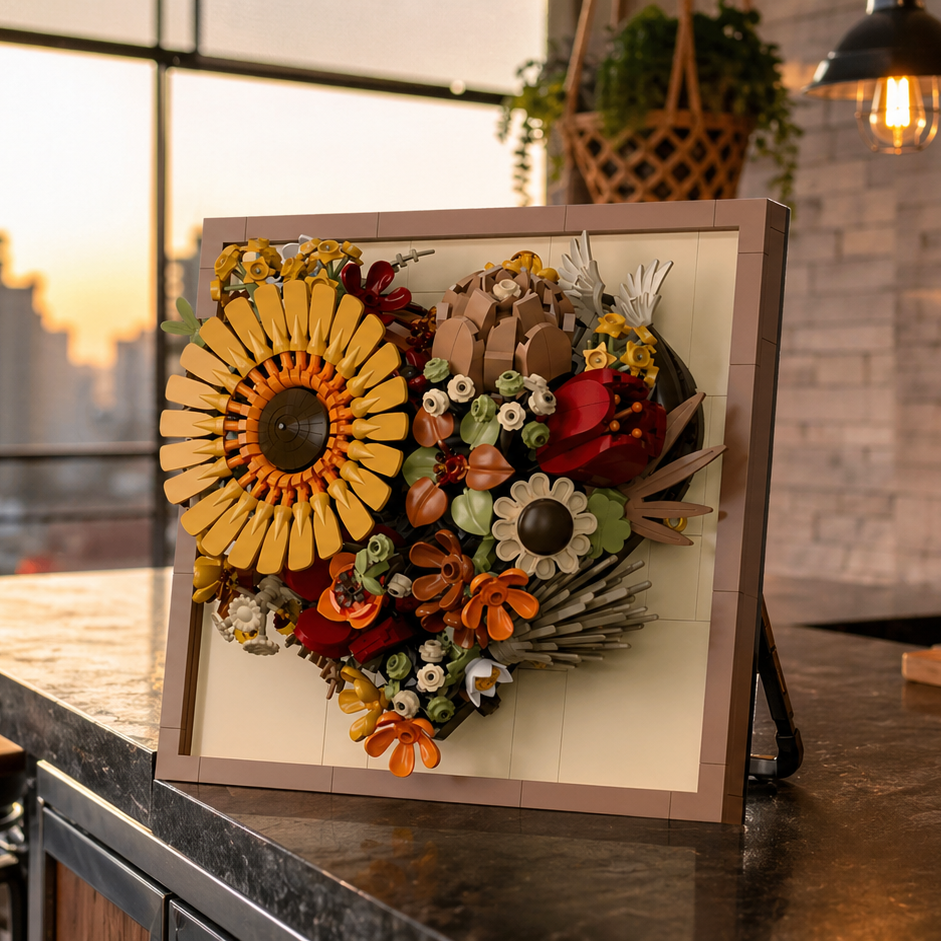 Moldura Floral 3D - Girassol (727 peças)