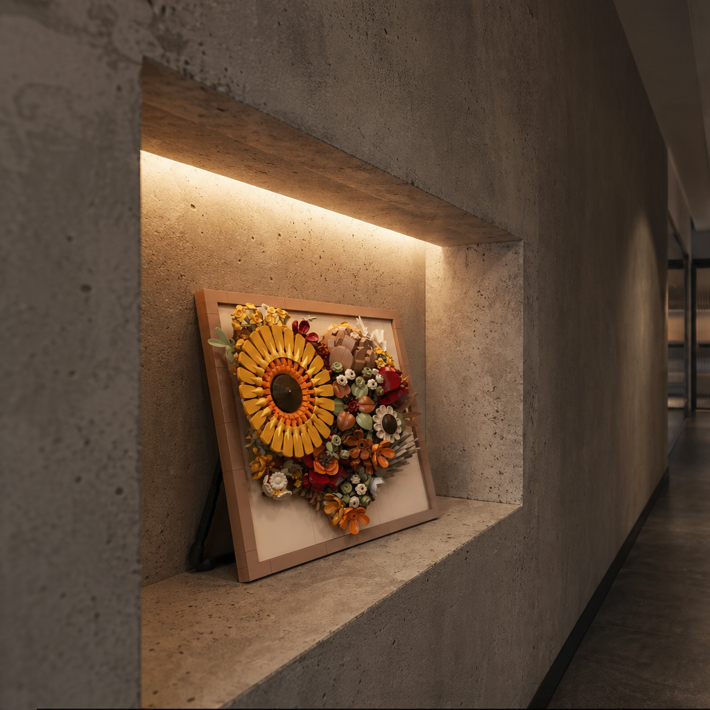 Moldura Floral 3D - Girassol (727 peças)
