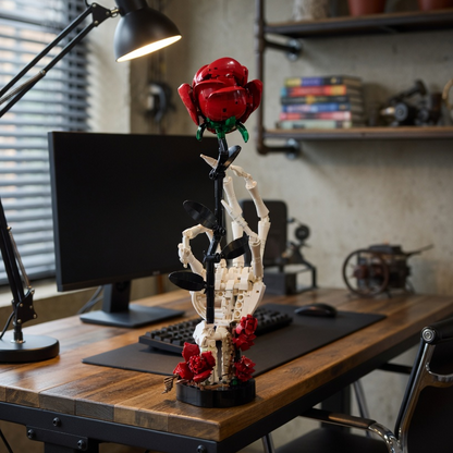 Mão de Esqueleto com Rosas (357 peças)