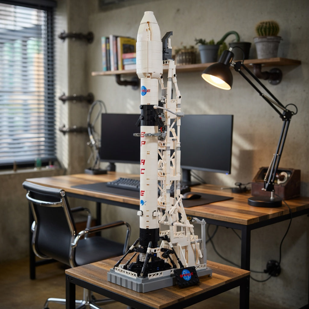 Foguete Espacial X do Programa de Aterrissagem na Lua (869 peças)