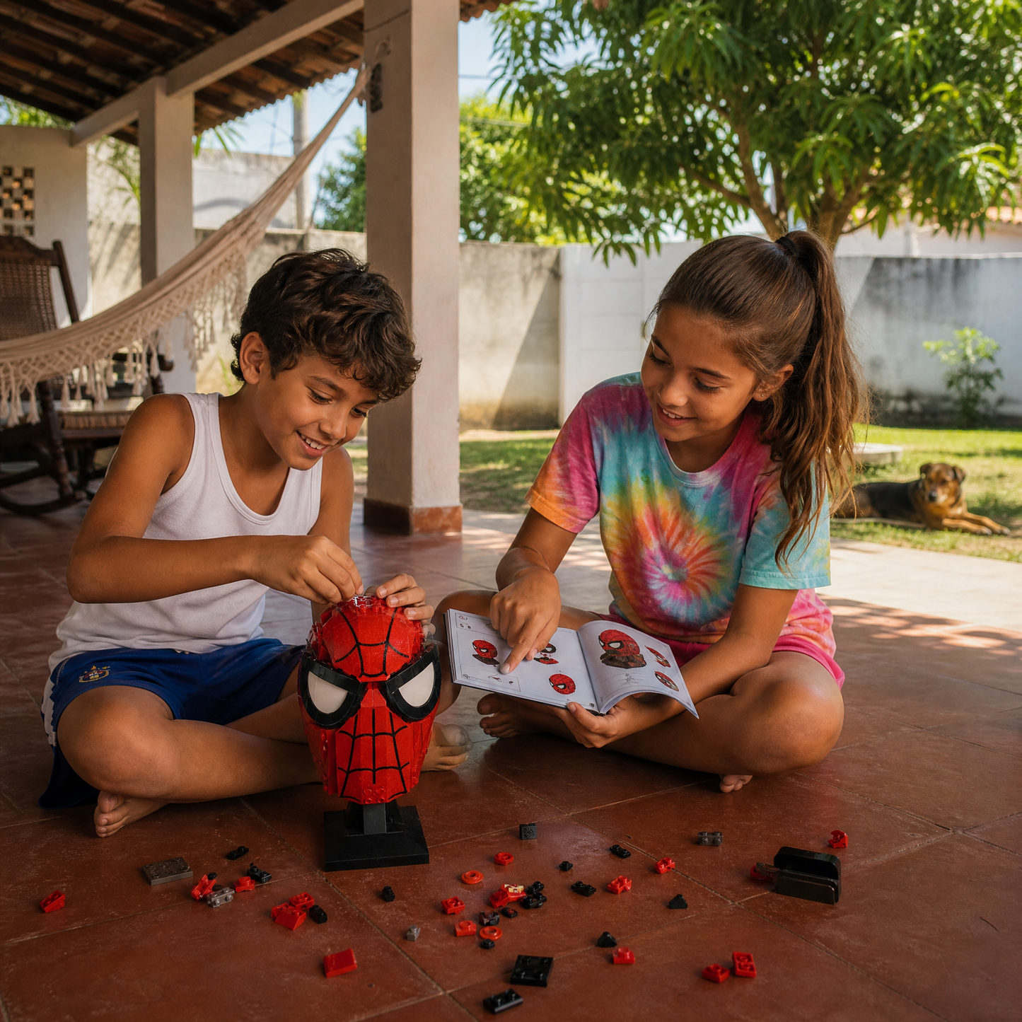 Máscara do Homem-Aranha (487 peças)