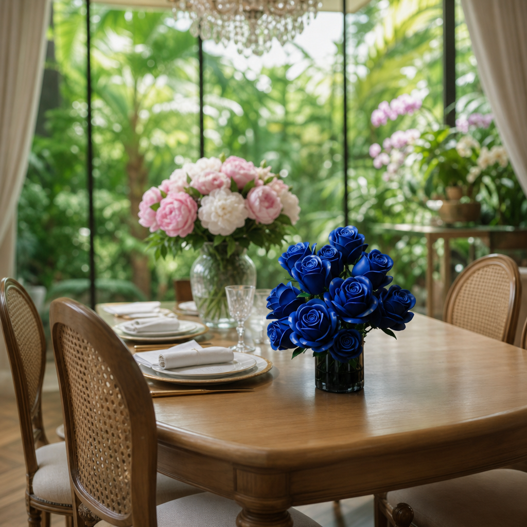 Buquê de Rosas Azuis (608 peças)