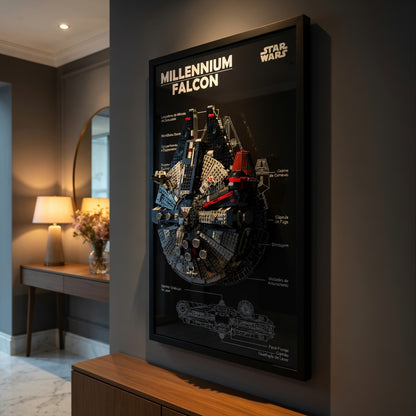 Quadro de Acrílico para Millennium Falcon (1381 peças)