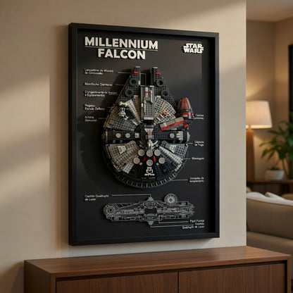 Quadro de Acrílico para Millennium Falcon (1381 peças)