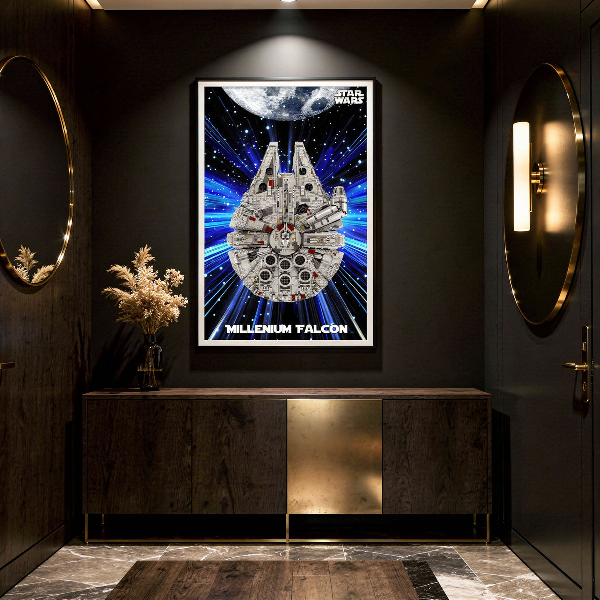 Quadro de Acrílico para Millennium Falcon (1381 peças)