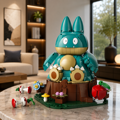 Munchlax montado como peça de exposição em sala