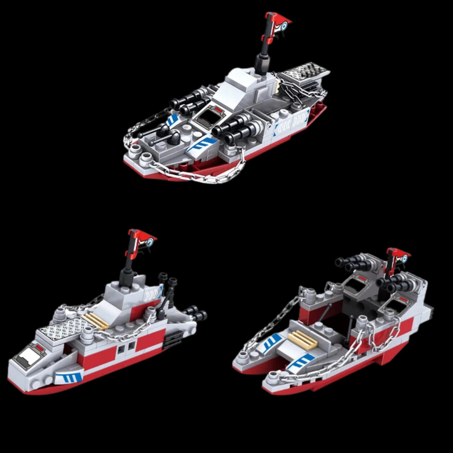 Navio de Guerra (8 em 1) - Brics Craft