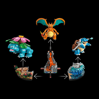 Pokémon - Venusaur, Charizard e Blastoise (6838 peças)