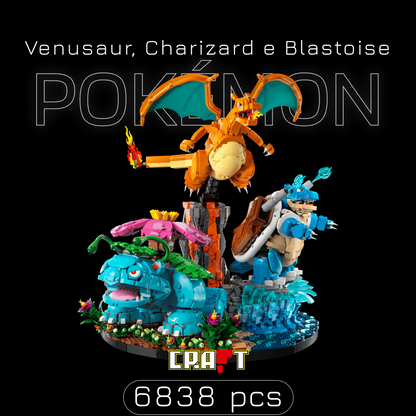 Pokémon - Venusaur, Charizard e Blastoise (6838 peças)