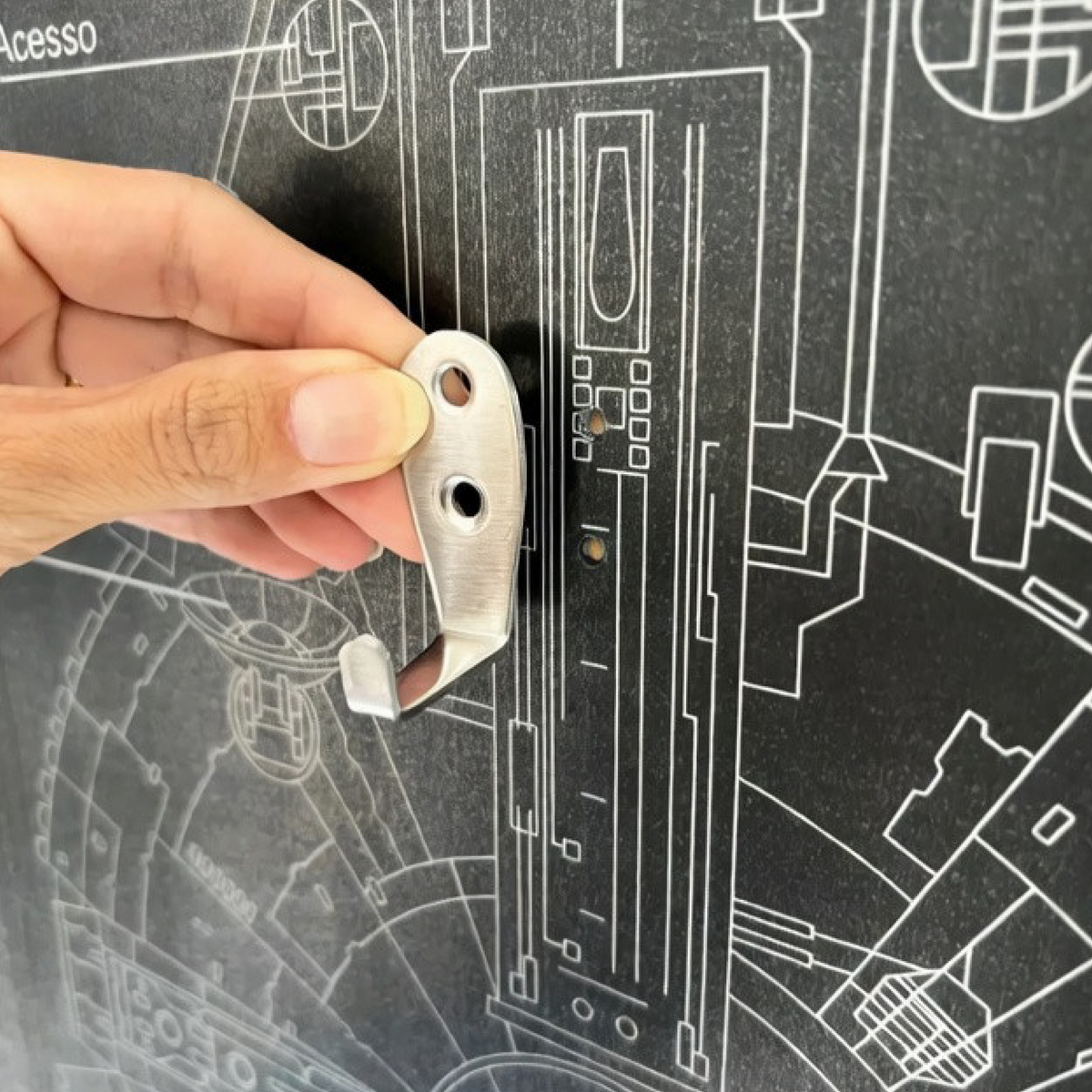 Quadro de Acrílico para Millennium Falcon (1381 peças)