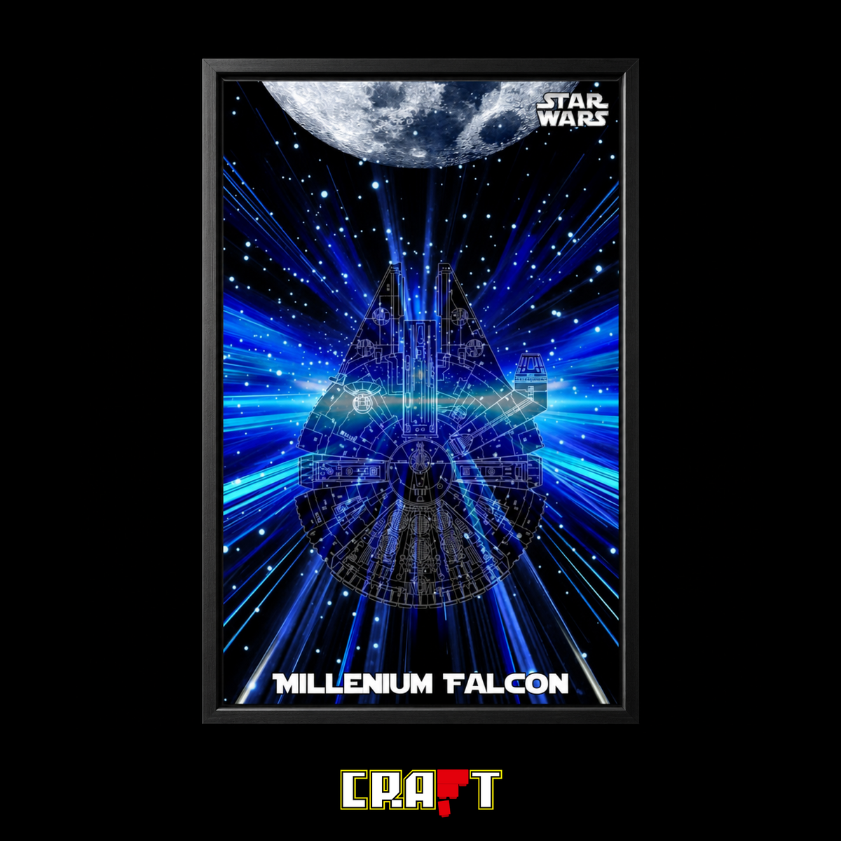Quadro de Acrílico para Millennium Falcon (1381 peças)