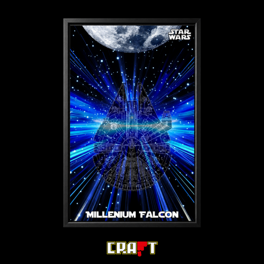Quadro de Acrílico para Millennium Falcon (1381 peças)