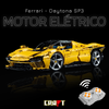 Super Kit Motor Elétrico para a Ferrari Daytona SP3 Amarela (3778 peças)