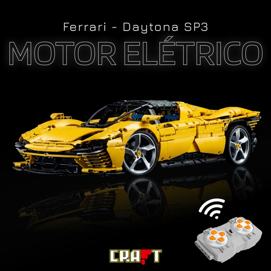 Super Kit Motor Elétrico para a Ferrari Daytona SP3 Amarela (3778 peças)