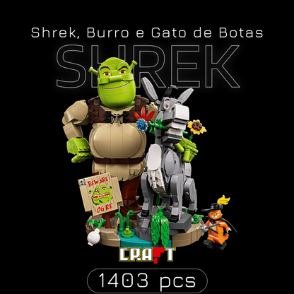 Shrek, Burro e Gato de Botas (1403 peças)